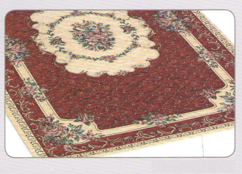 Tappeto Velour Antiscivolo Modello Bouquet By Suardi - 65x110(2 tappeti) - Bordeaux