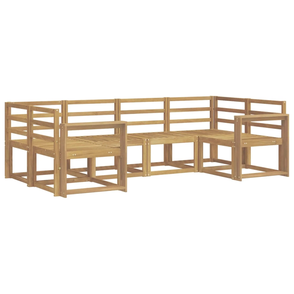 Set di divani da esterno 6 pcs Bianco Legno di Acacia Massello 3388123