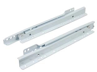 GUIDE SCORREVOLI PER CASSETTI CON RULLI TEFLON BIANCHE- - cm.35 (art.4001 36 2) - 5 paio