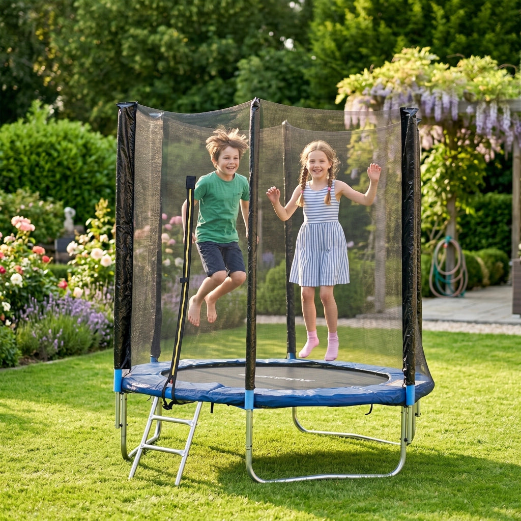 Trampolino da Giardino con Rete di Sicurezza ¨C zephmum ¨C ?180 cm