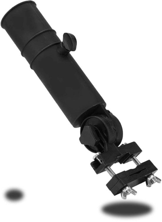 Parapluhouder Universale per Golf - Accessorio per Carrello da Golf - Nero - Manico Ronde - Protezione da Sole/PIoggia - Accessorio da Golf