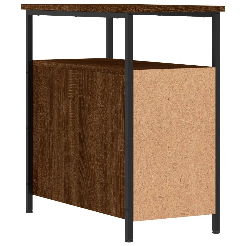 Set di 2 Comodini | Armadio da Notte | Mobiletto da notte Rovere Marrone 30x60x60 cm in Legno Multistrato