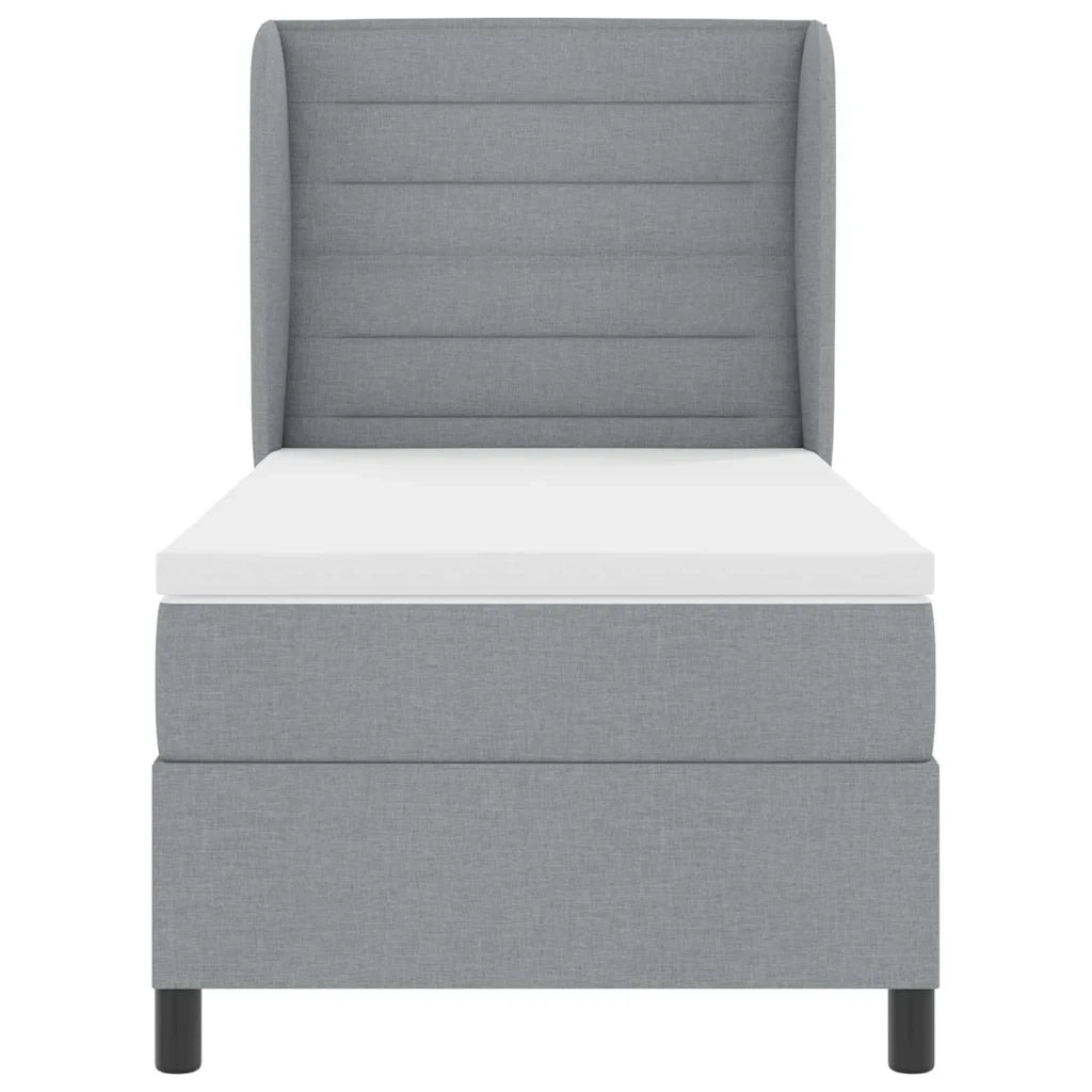 Letto a molle con materasso Grigio chiaro 90 x 190 cm Tessuto 3340473