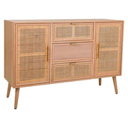 Credenza in MDF e griglia, marrone, 120x40,5x81 cm