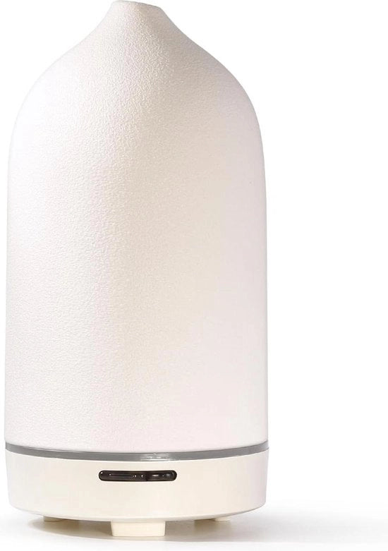 Diffusore di olio essenziale a 120 ml - diffusore di olio essenziale a keramica per camera da letto, ufficio, spa - BPA libero (bianco)