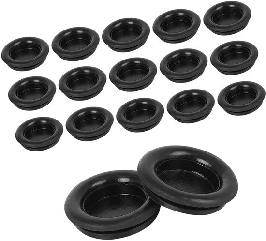 Cavo a protezione cavi 16mm - unidirezionale - gomma - nero - 60 pezzi - resistente alle abrasioni e alle alte temperature - protezione cavi