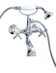 MORAVA RETRO miscelatore vasca in ottone cromato con soffione