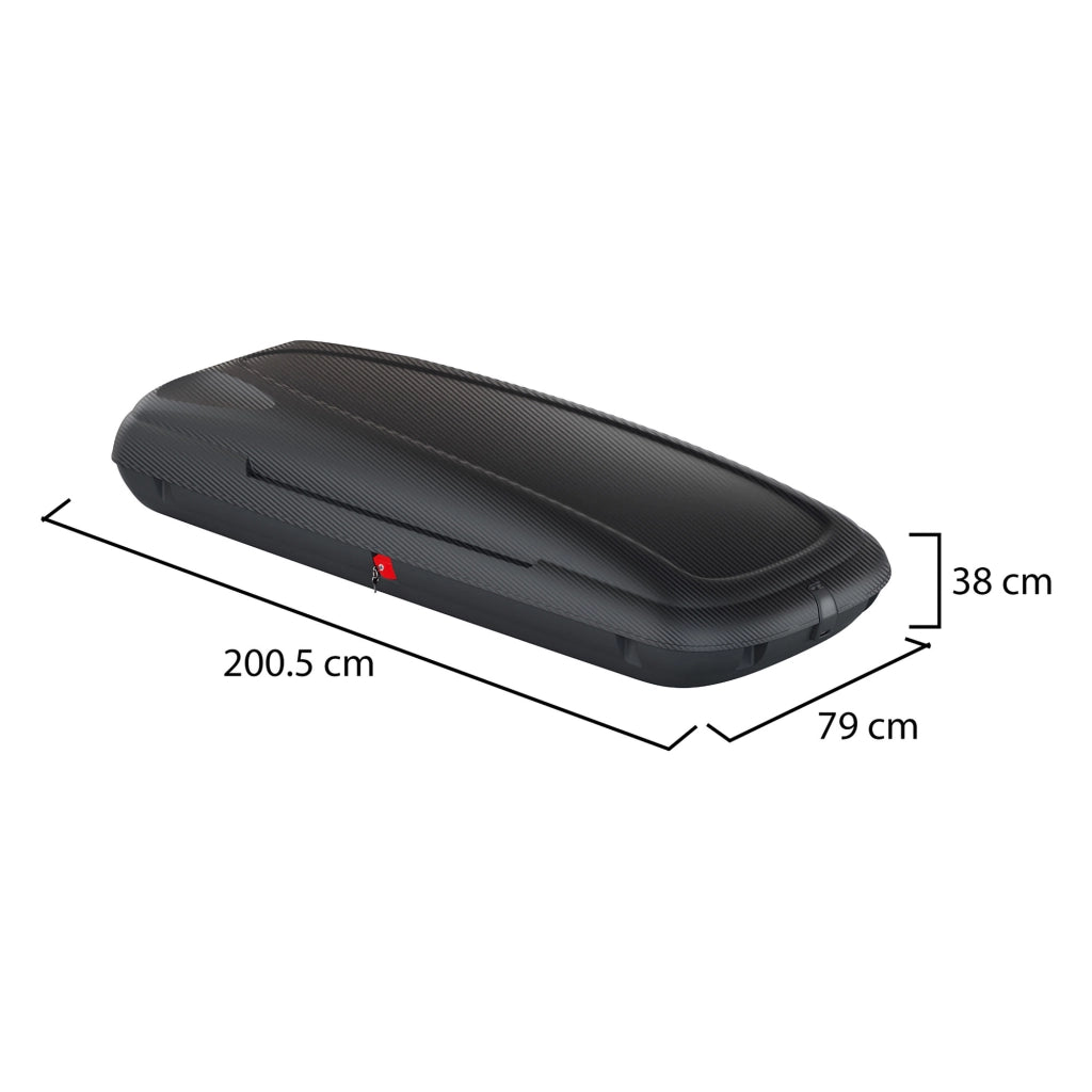 Chivin, Baule Auto Finitura Effetto Carbonio Made in Italy, Nero