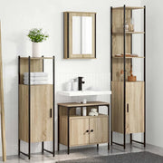 Set di mobili per il bagno con lo scaffale 4 pcs Rovere Sonoma 3399394