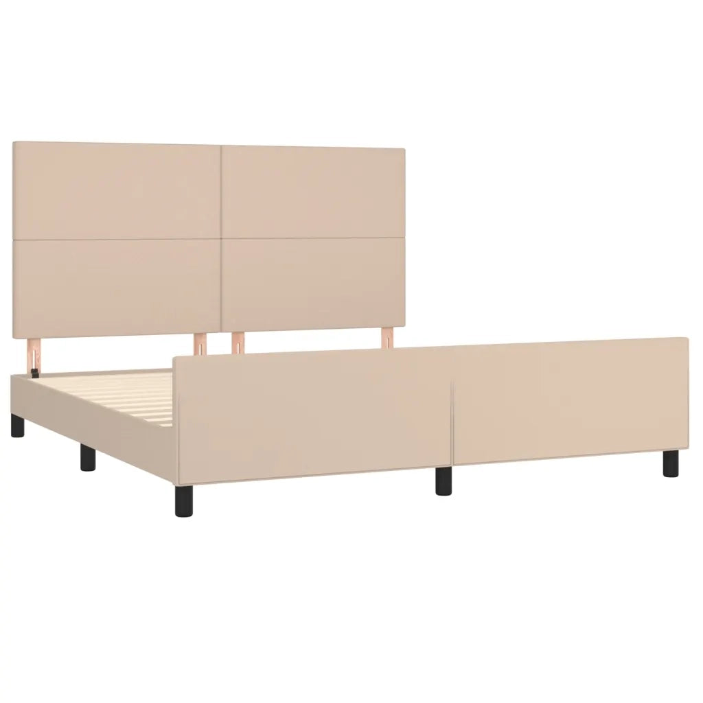 Giroletto con Testiera Cappuccino 180x200 cm in Similpelle