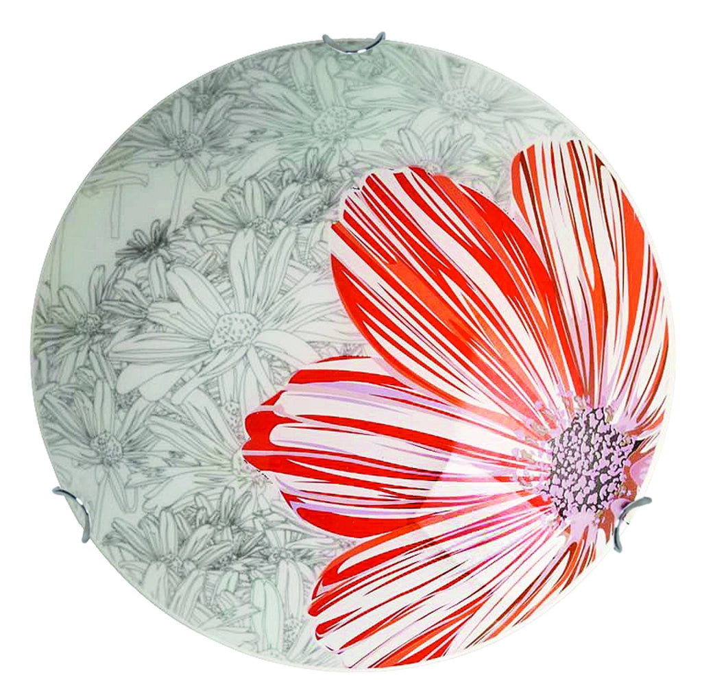 Plafoniera Candellux Spring 14-13026 cromo rossa 40cm E27