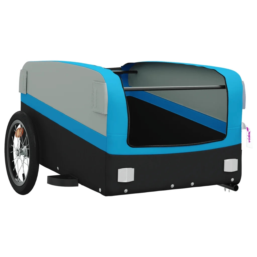 Rimorchio da Bici Nero e Blu 45 kg in Ferro CFW5415795