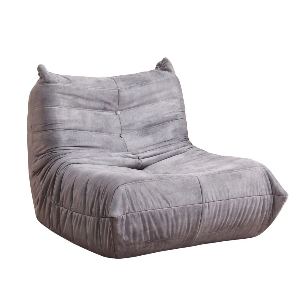 Poltrona Horace imbottitura in schiuma con rivestimento in tessuto UF912-09B grigio chiaro sottovuoto