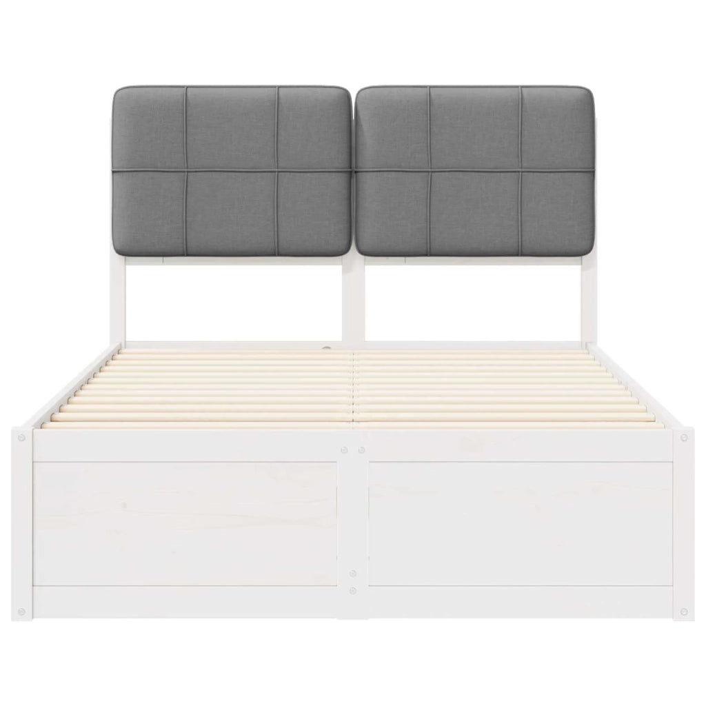 Letto con Testiera Rivestita Grigio chiaro 120 x 200 cm 3405541