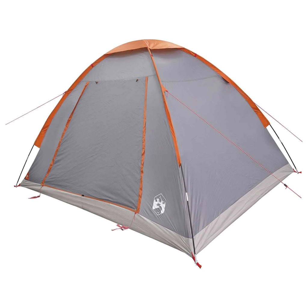 Tenda da campeggio con tetto Grigio e arancione 4 persone 42028649