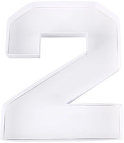 Decorazione per compleanni - Cassetta numeri in papier mache - Scopa leggera per la pulizia - Decorazione per tavola da festa - Stabilità - Dimensioni 25 cm - Decorazione numeri