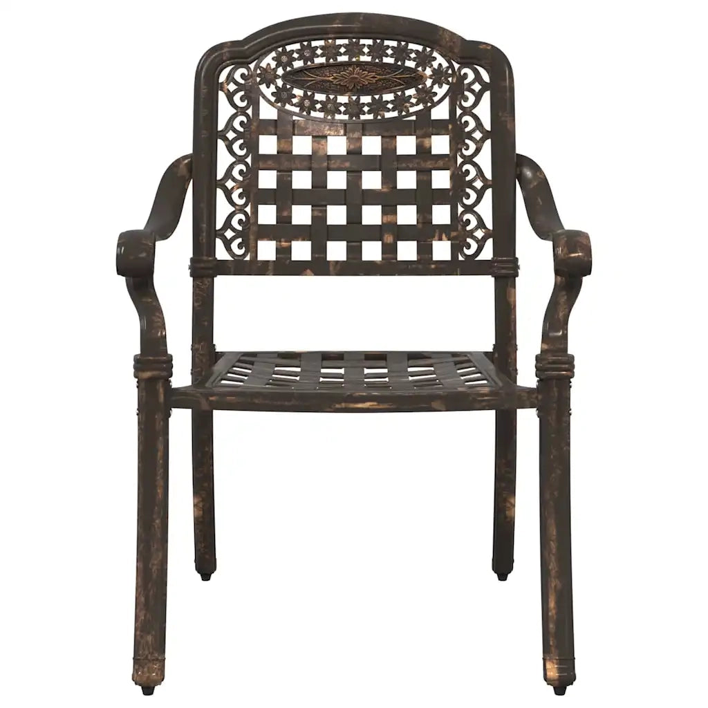 Set da Pranzo per Giardino 5 pcs Bronzo Alluminio 3334684