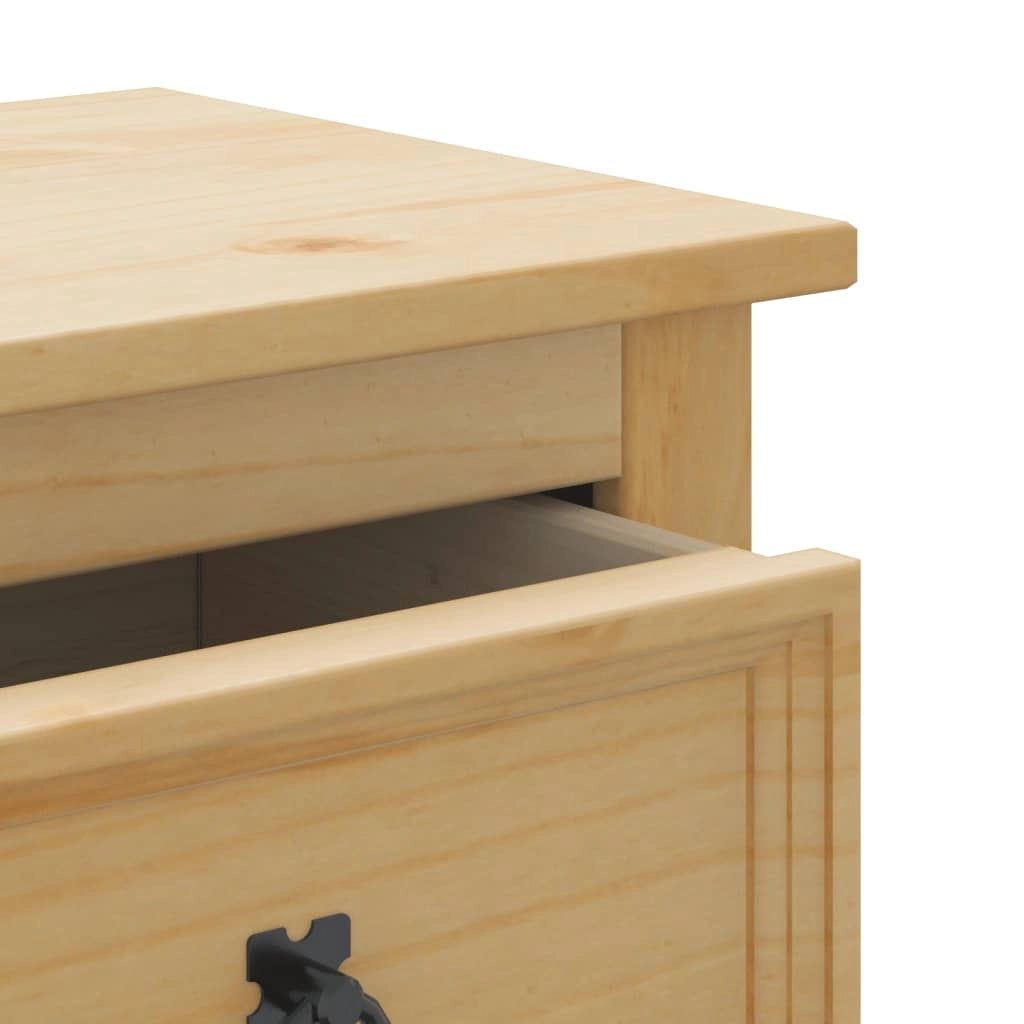 Mobiletto rustico da bagno con cassetto e anta 45 x 33 x 80 cm legno massello di pino finitura miele 02_0057600