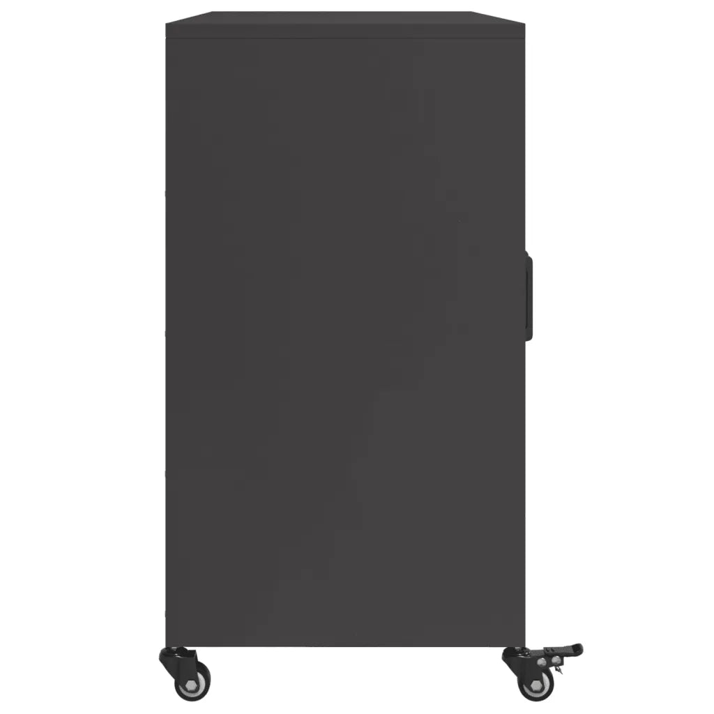 vidaXL Credenza Nera 100,5x39x72 cm in Acciaio