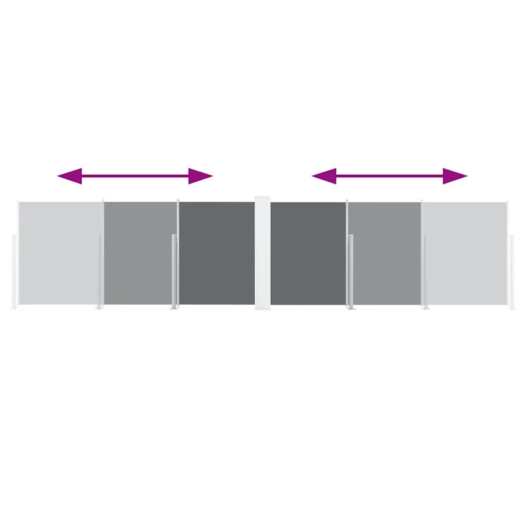 Tenda da Sole Laterale Retrattile Antracite 120x600 cm  cod mxl 63978