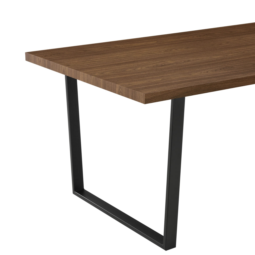 Tavolo da Pranzo (LuxLaxA) 200x100x76 cm Tavolo da Cucina per 8 Persone - Gambe di Design in Acciaio Nero e Piano Tavolo