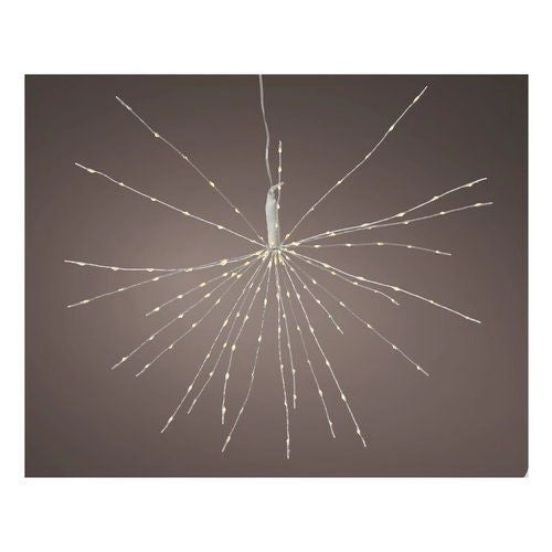 Kaemingk RAMO32FILI Lumineo Sagoma Luminosa Natalizia 256 MicroLED 8 Giochi di Luce Bianco Caldo Alimentazione Rete Esterno colore Silver