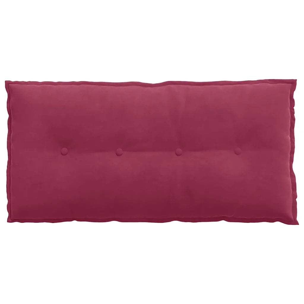 Cuscino per Schiena | Cuscino dorsale Rosso Vino 100 x 50 cm Tessuto in Cords