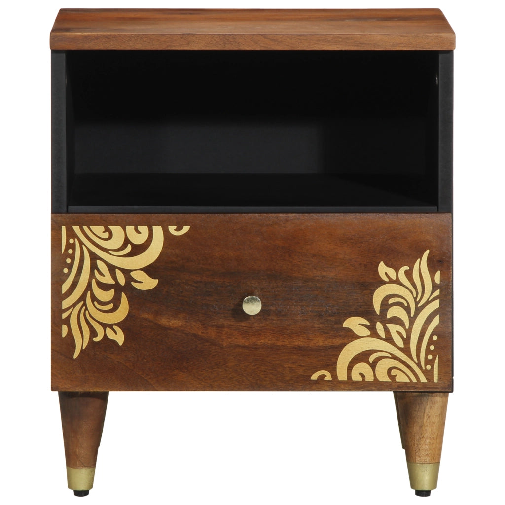 Comodini 2 pcs 40x33x46 cm Legno Massello Mango