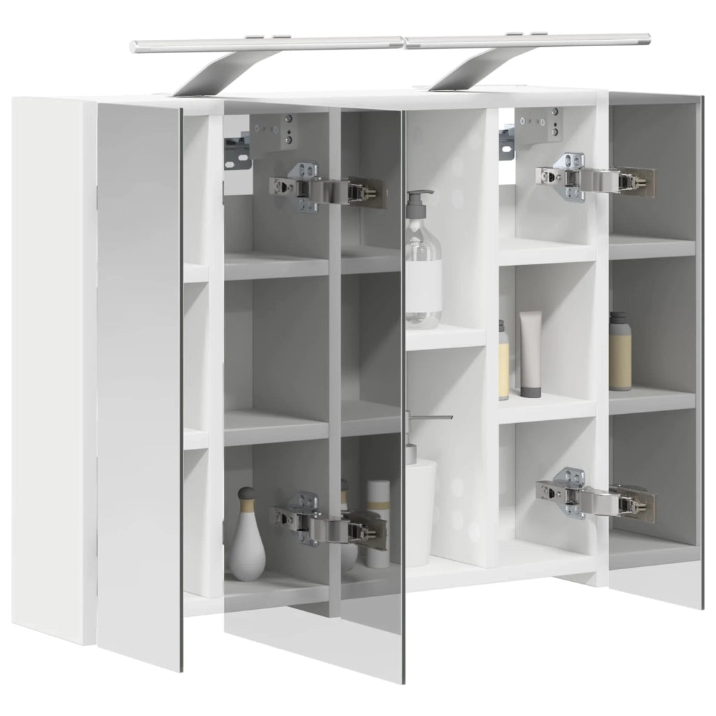 Mobiletto per specchio da bagno Bianco 60 x 14,5 x 50 cm