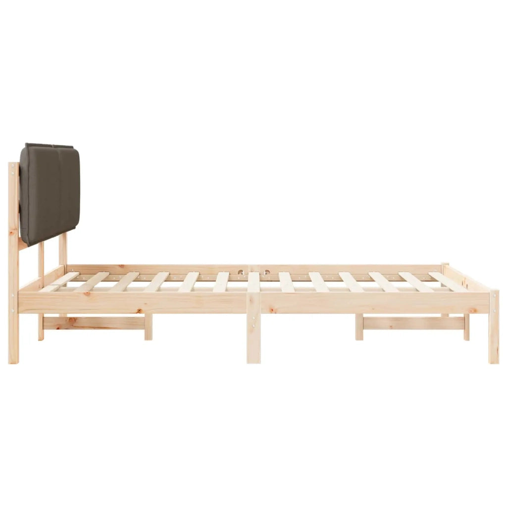 Letto con Testiera Rivestita Talpa 160 x 200 cm Pino massello