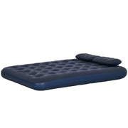 Letto Gonfiabile con Pompa a Mano e 2 Cuscini in PVC 152x203x22 cm; Blu