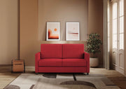 Divano karay 2 posti medio (due sedute da 70cm) misure esterne l.158cm | rosso - Mobili 2G