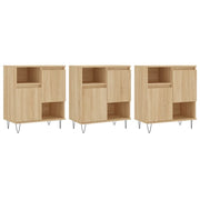 Credenze 3 pz | Madia | Buffet da pranzo | Armadio da pranzo Rovere Sonoma in Legno Multistrato