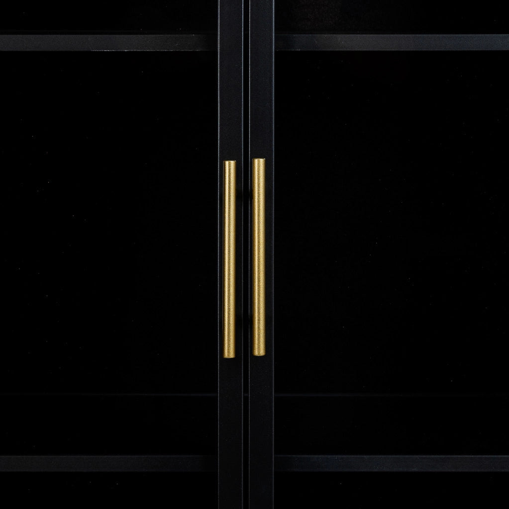 Armadio in legno e metallo marrone 64x35x155h