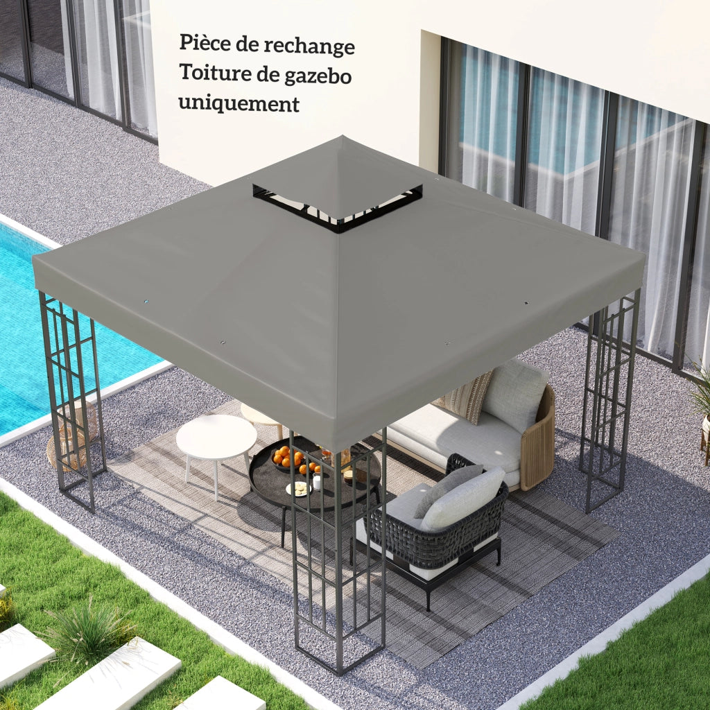 Tenda da giardino ¨C zephmum ¨C 3x3 m grigio UPF30+