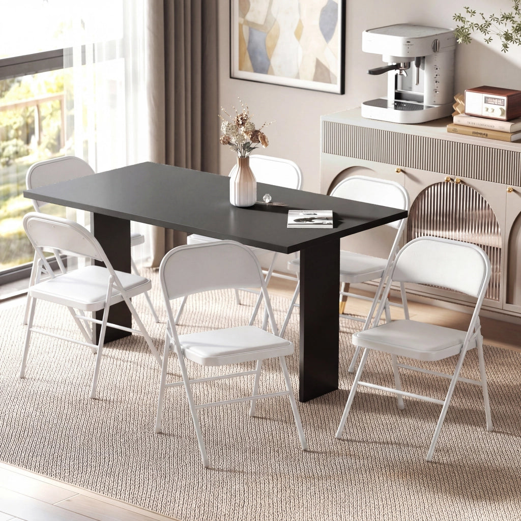 Sedia da pranzo pieghevole ¨C zephmum ¨C bianco 45x46x78 cm