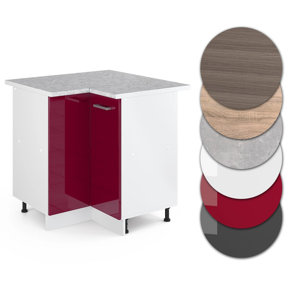 Vicco Mobile ad angolo cucina Rosso lucido 75.6 cm , PL Marmo