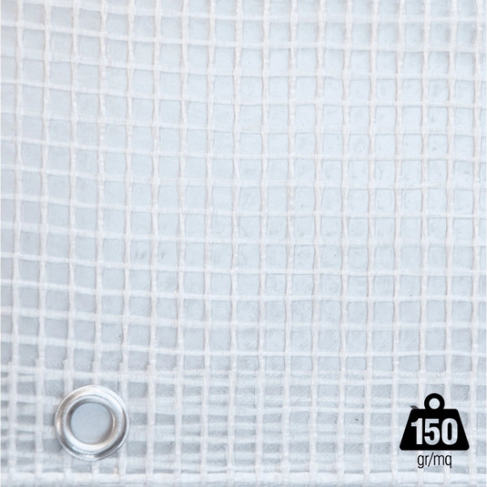 TELO TELONE OCCHIELLATO RETINATO POLIETILENE COPERTURA 150Gr 4X6m VERDELOOK 75/43