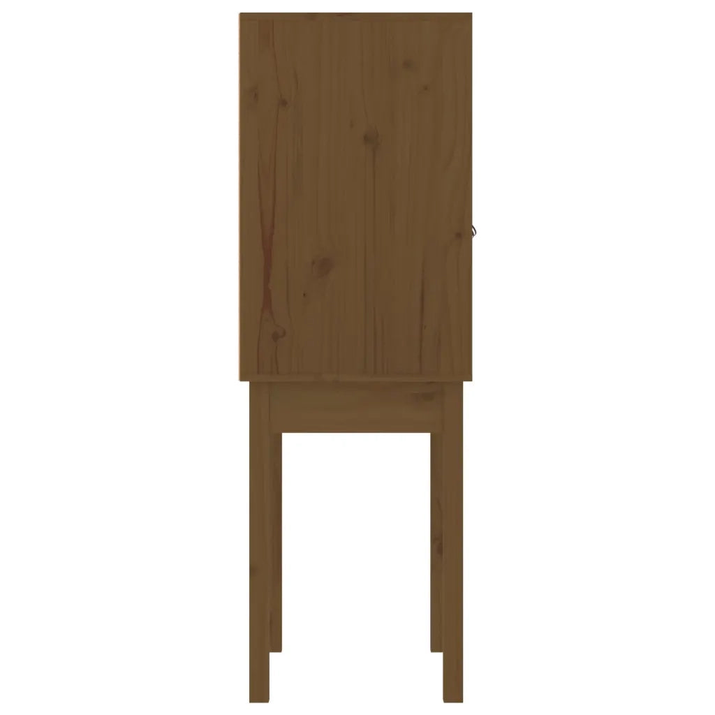Credenza | Madia | Buffet da pranzo | Armadio da pranzo Marrone Ambra 60x40x120 cm in Legno Massello di Pino