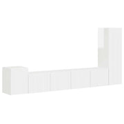 Set mobile TV 3 pz | Armadietto TV | Mobile Porta TV Bianco Lucido Legno multistrato