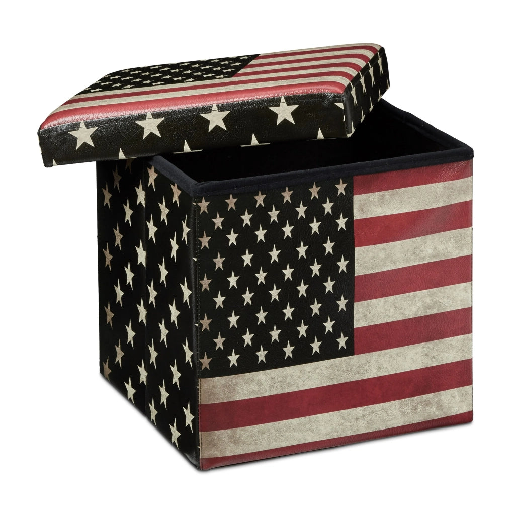 Sgabello pieghevole con vano portaoggetti panca pieghevole 38 x 38 cm USA multicolore 3013093