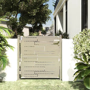 Cancello da giardino 100x100 cm in acciaio inox