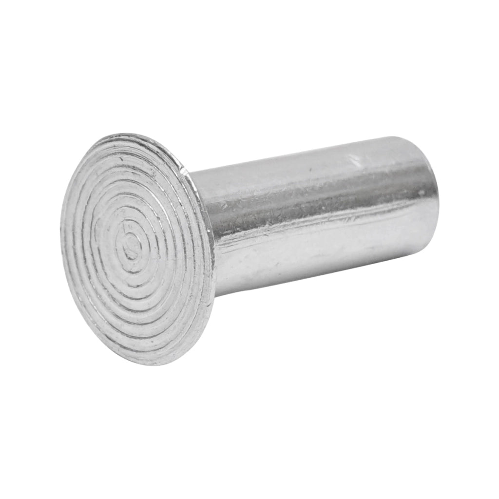 Rivetto in alluminio massiccio 27,3x9,5, diametro testa 18 mm