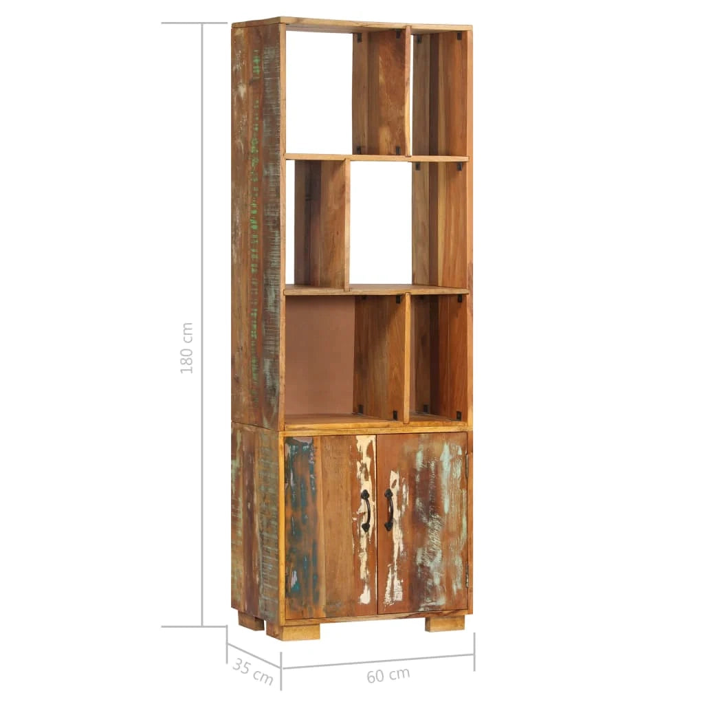 Scaffale mobile mobile di design libreria 180 cm legno massello di recupero 2702066/2