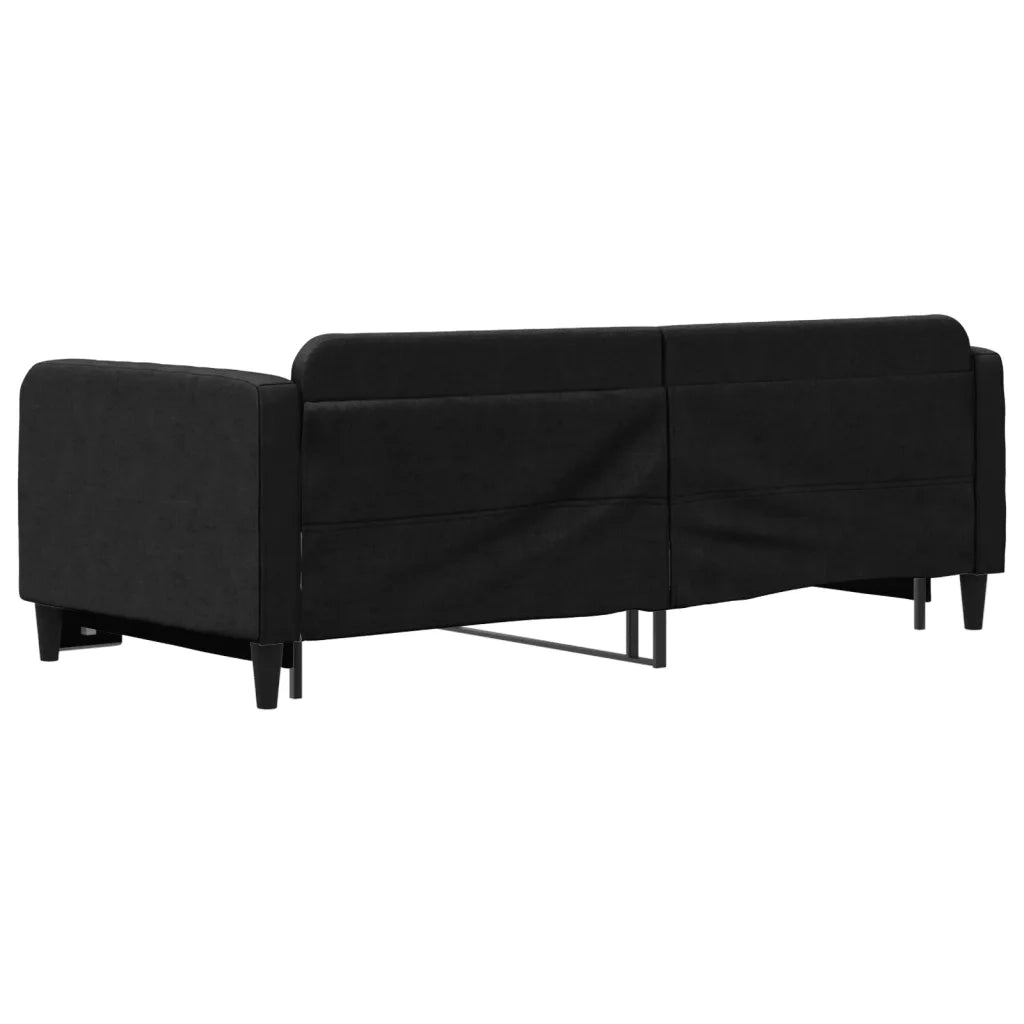 Divano Letto con Letto Estraibile Nero 90x190 cm in Tessuto 3196828