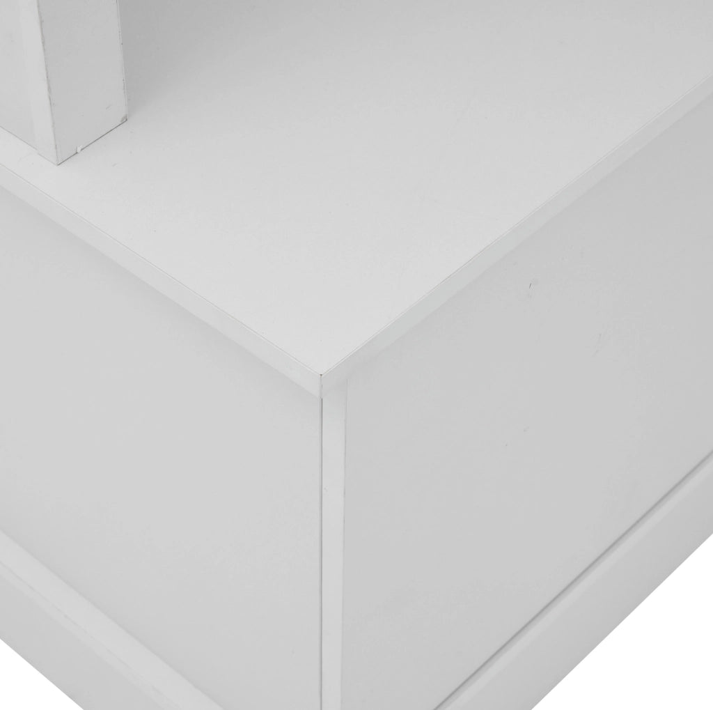 Armadio ingresso bianco con panca; scarpiera e appendiabiti 120x40x190 cm in truciolare