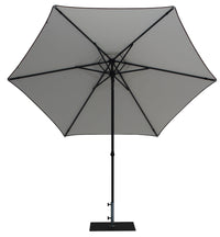 Ombrellone da Giardino Ø3 m Palo Ø38 mm in Alluminio Tessuto Dralon Acrilico Border Bianco