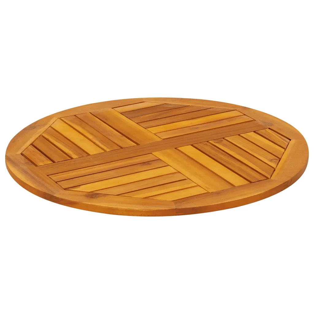 Piano per Tavolo Ø70x2 cm Rotondo in Legno Massello di Acacia 4004249