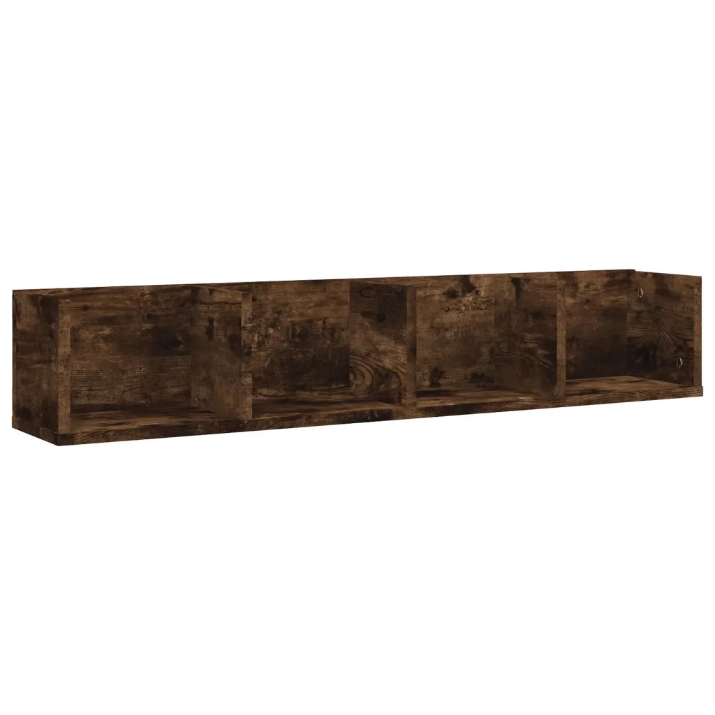 Mensola Muro Porta PC Rovere Fumo 100x18x18cm Legno Multistrato cod mxl 33071