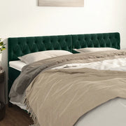 Testiera 2 pz Verde scuro 100x7x78/88 cm in Vellutocod mxl 95545